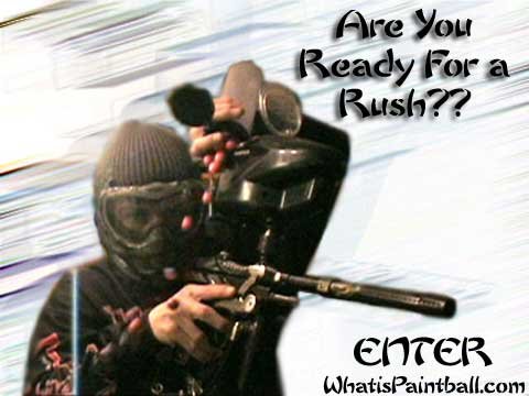 The 2005 splash page: Are you ready for a rush? Enter WhatIsPaintball.com